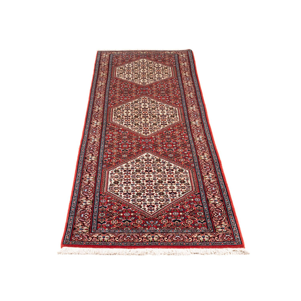 Tapis de couloir Tapis persan - Bidjar - 228 x 61 cm - rouge