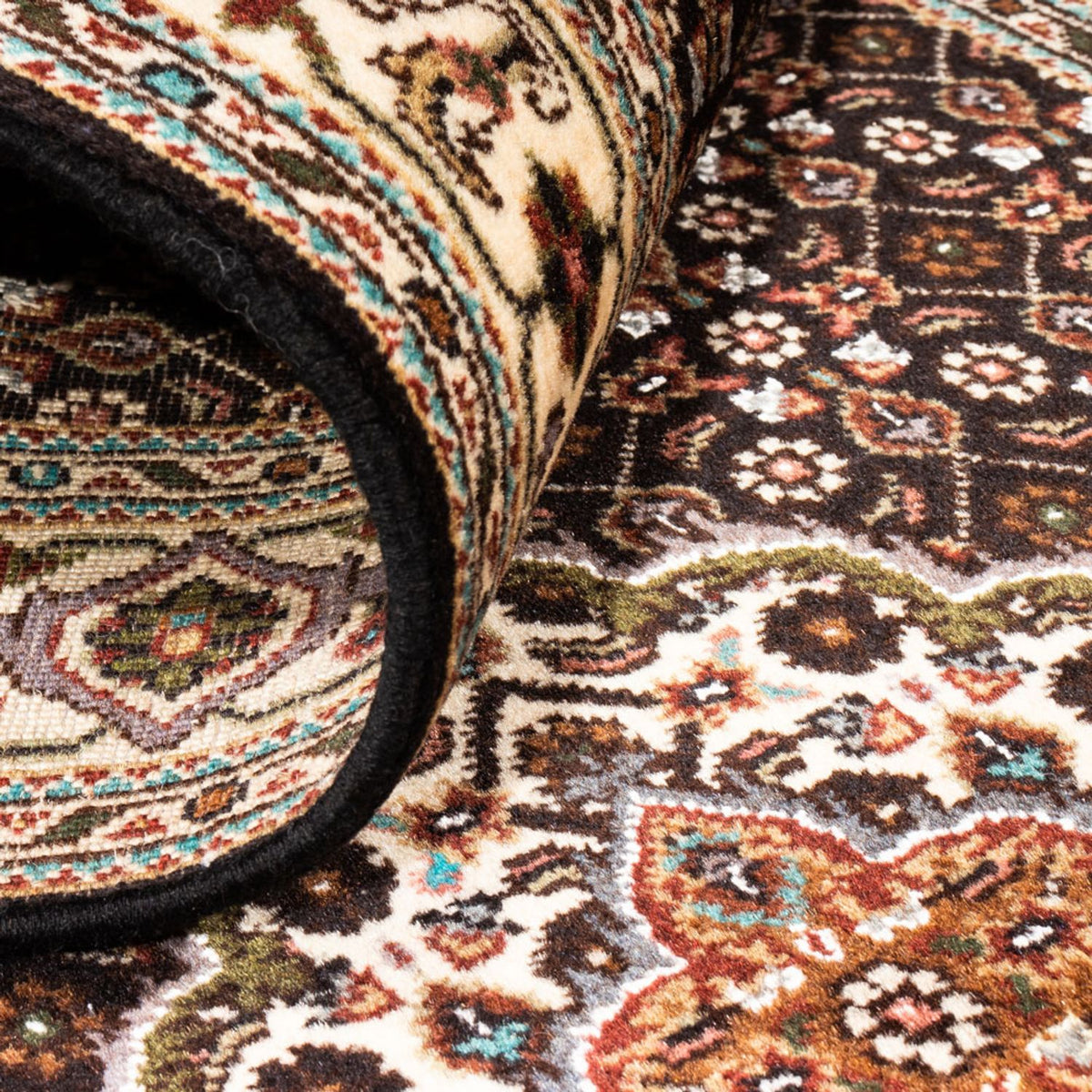 Tapis de couloir Tapis persan - Tabriz - Royal - 195 x 75 cm - bleu foncé