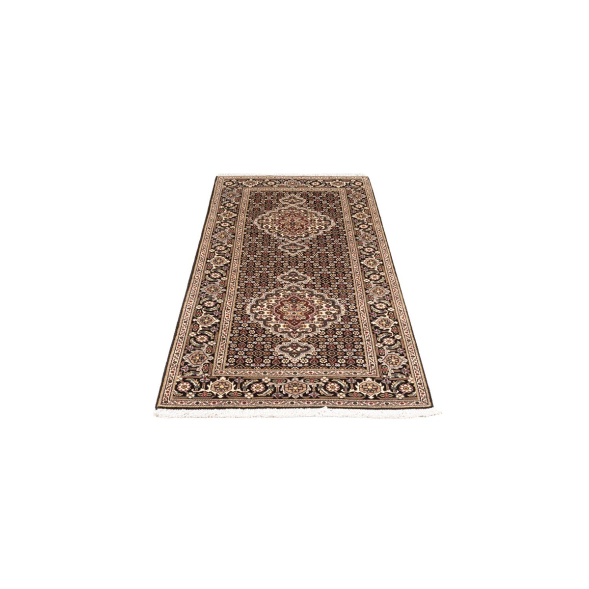 Tapis de couloir Tapis persan - Tabriz - Royal - 196 x 75 cm - bleu foncé