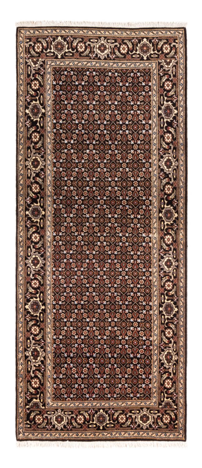 Tapis de couloir Tapis persan - Tabriz - Royal - 196 x 80 cm - bleu foncé