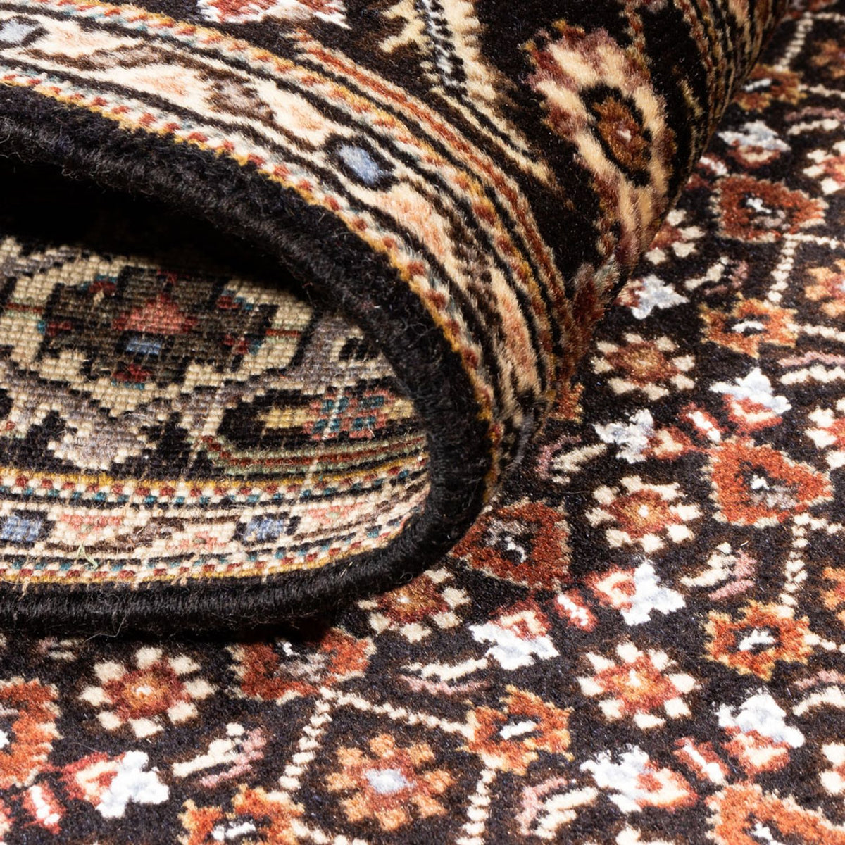 Tapis de couloir Tapis persan - Tabriz - Royal - 196 x 80 cm - bleu foncé