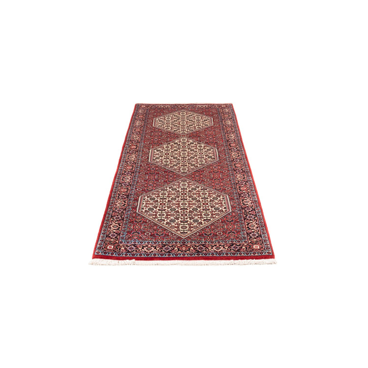 Tapis de couloir Tapis persan - Bidjar - 211 x 77 cm - rouge