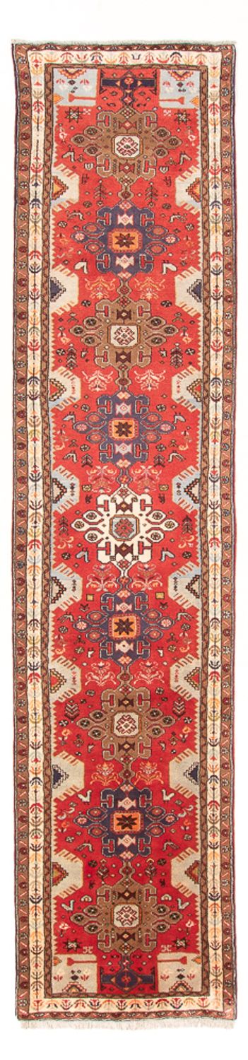 Tapis de couloir Tapis persan - Nomadic - 395 x 87 cm - rouge