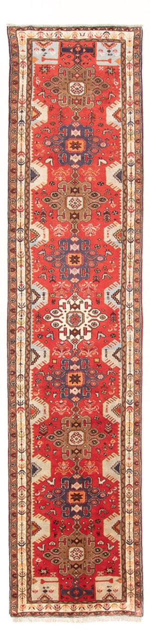 Tapis de couloir Tapis persan - Nomadic - 395 x 87 cm - rouge