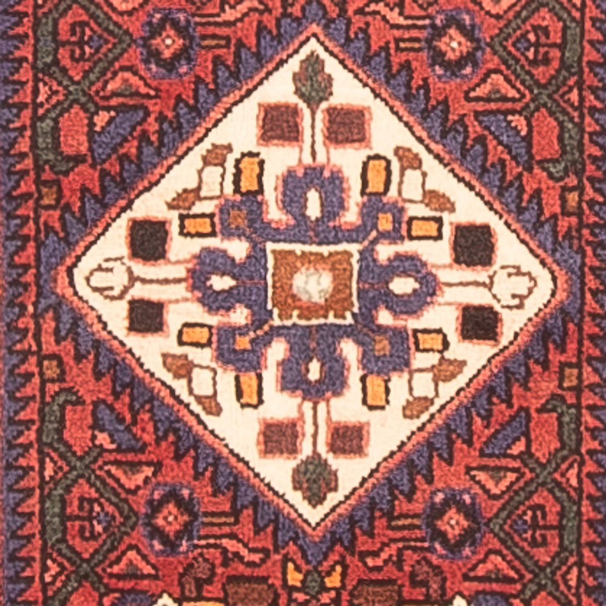 Tapis de couloir Tapis persan - Nomadic - 382 x 75 cm - rouge