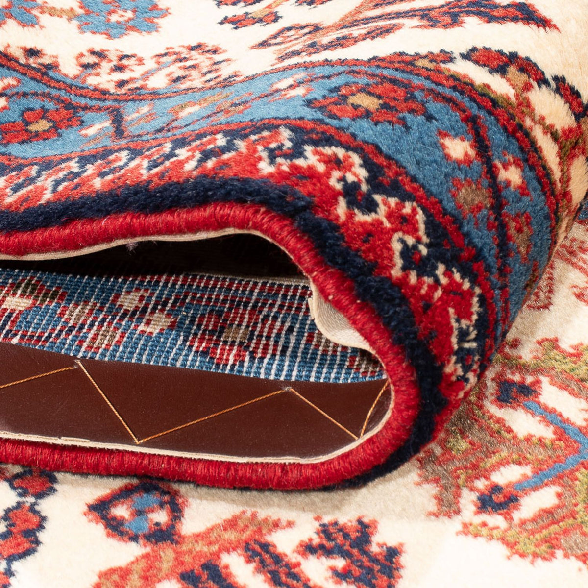 Tapis de couloir Tapis persan - Nomadic - 440 x 95 cm - crème