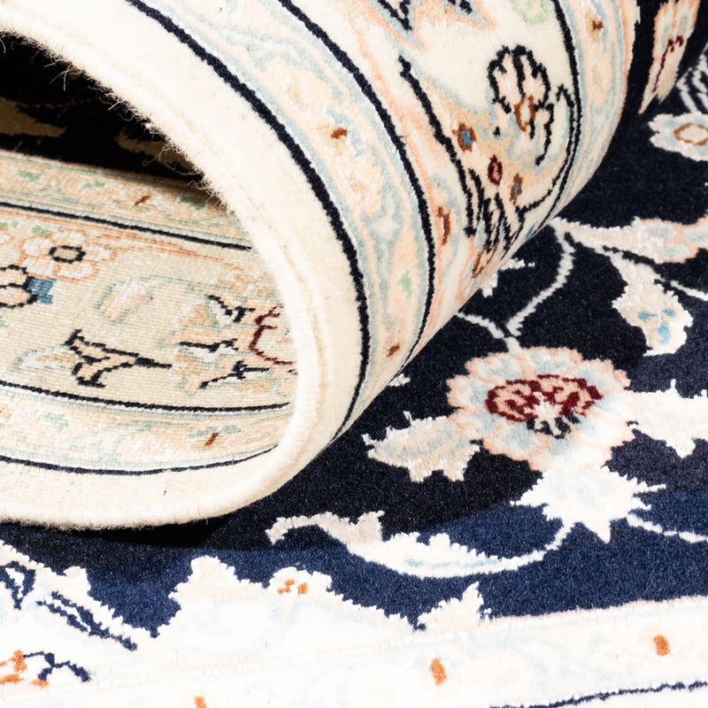 Tapis persan - Nain - Premium - 159 x 105 cm - bleu foncé