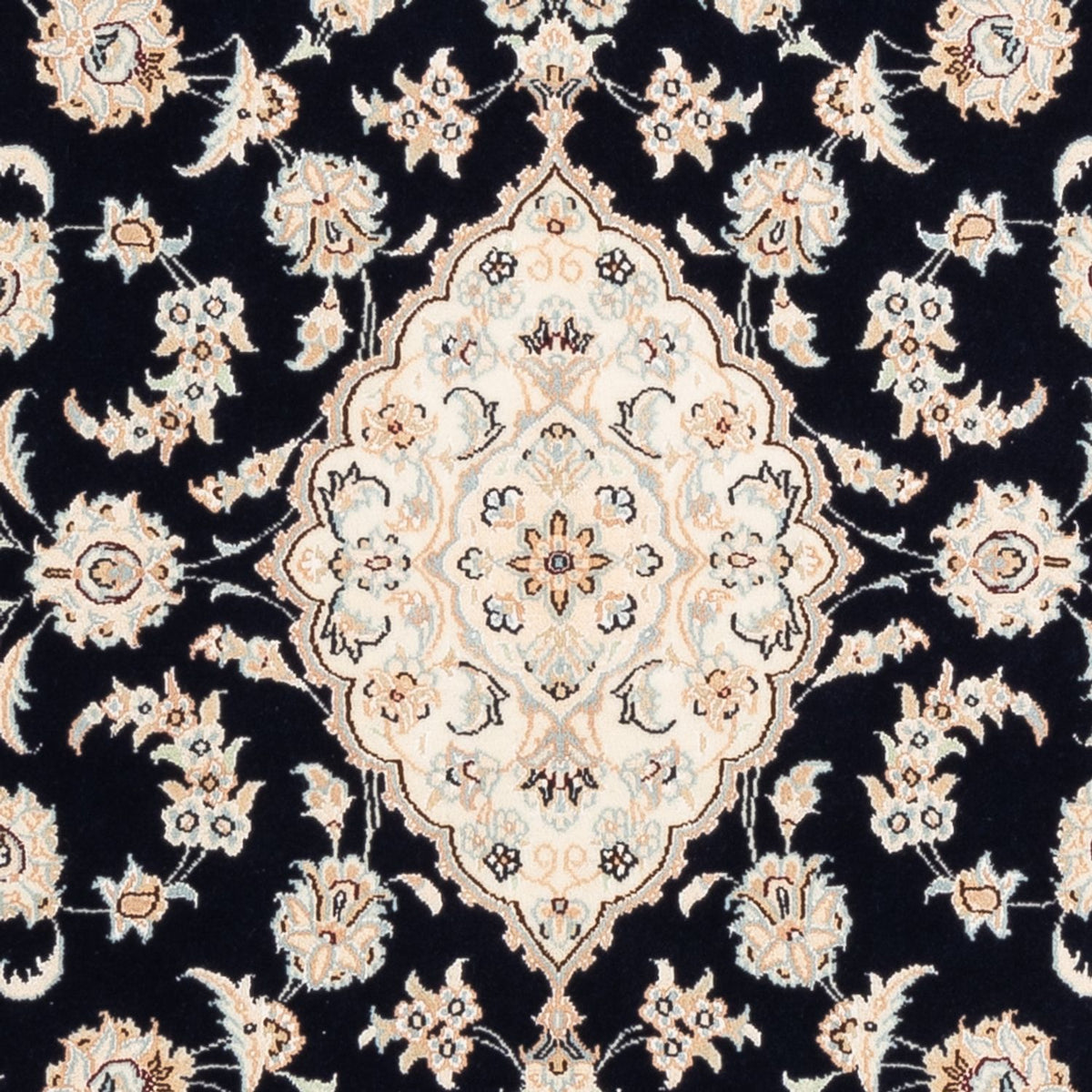 Tapis persan - Nain - Premium - 152 x 107 cm - bleu foncé