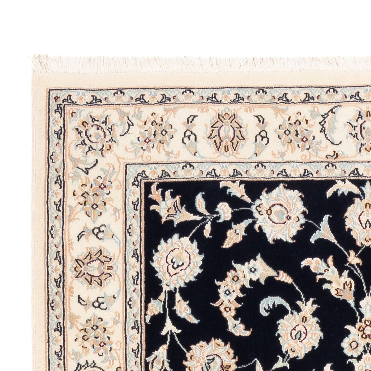 Tapis persan - Nain - Premium - 152 x 107 cm - bleu foncé