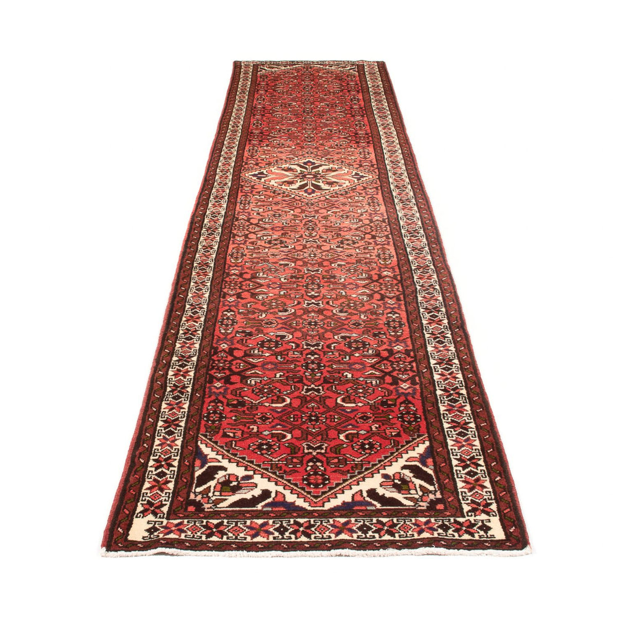 Tapis de couloir Tapis persan - Nomadic - 377 x 83 cm - rouge