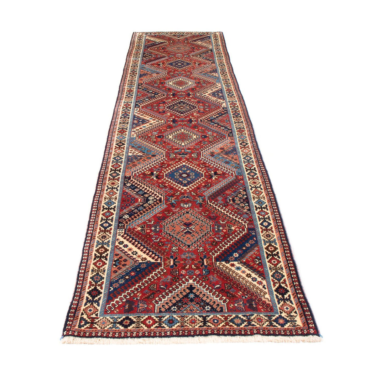Tapis de couloir Tapis persan - Nomadic - 387 x 80 cm - rouge