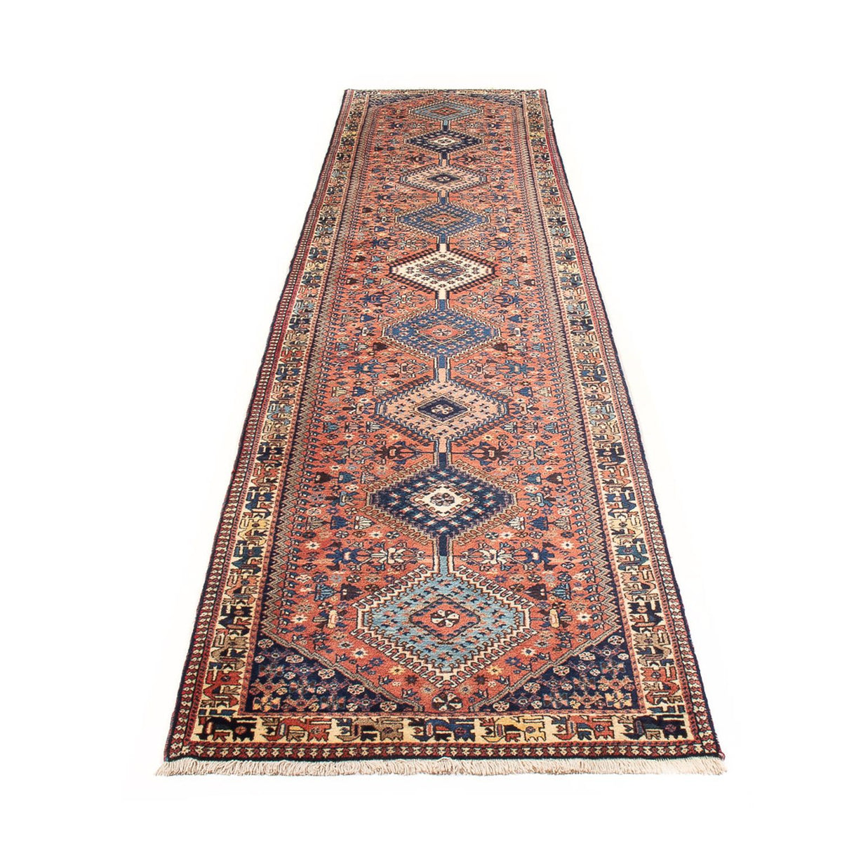 Tapis de couloir Tapis persan - Nomadic - 383 x 80 cm - rouge