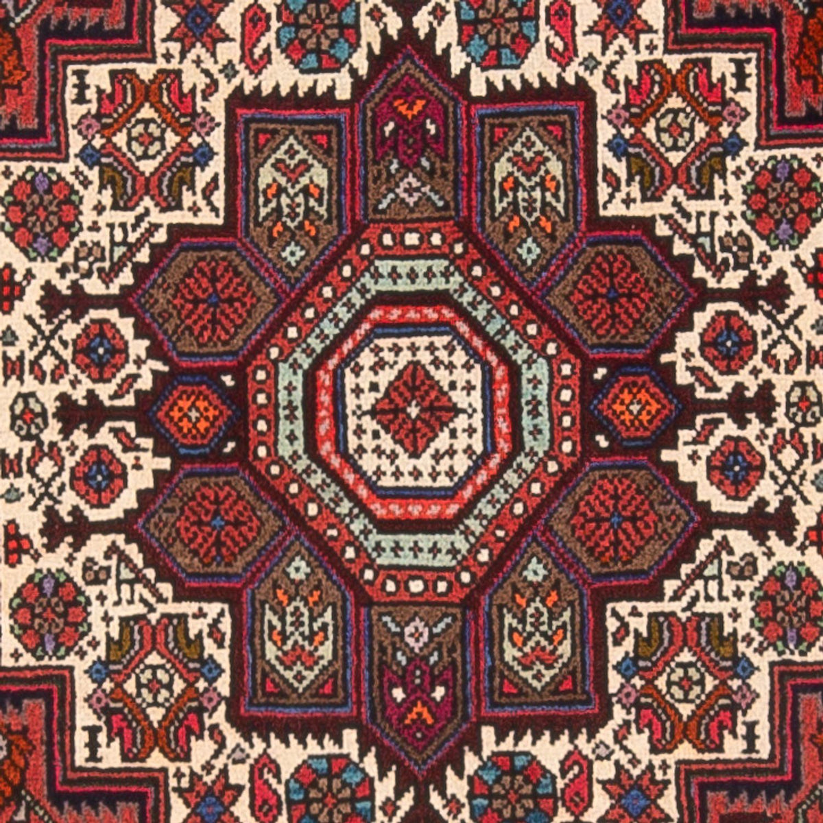 Tapis persan - Nomadic - 134 x 68 cm - rouge clair