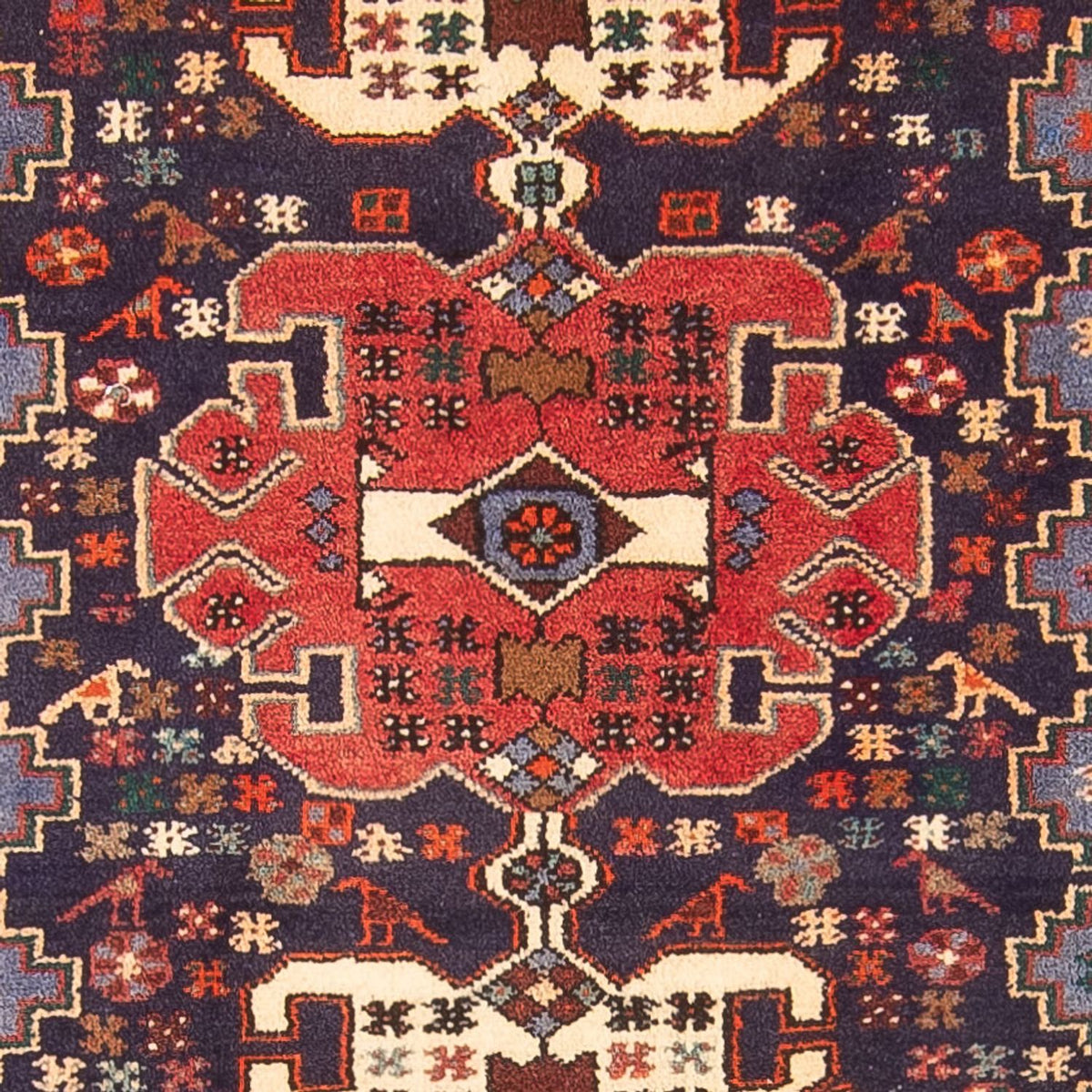 Tapis de couloir Tapis persan - Nomadic - 390 x 103 cm - bleu foncé