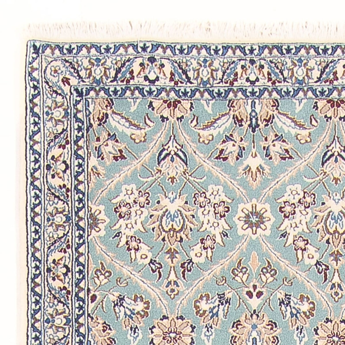 Tapis de couloir Tapis persan - Nain - Premium - 375 x 75 cm - beige