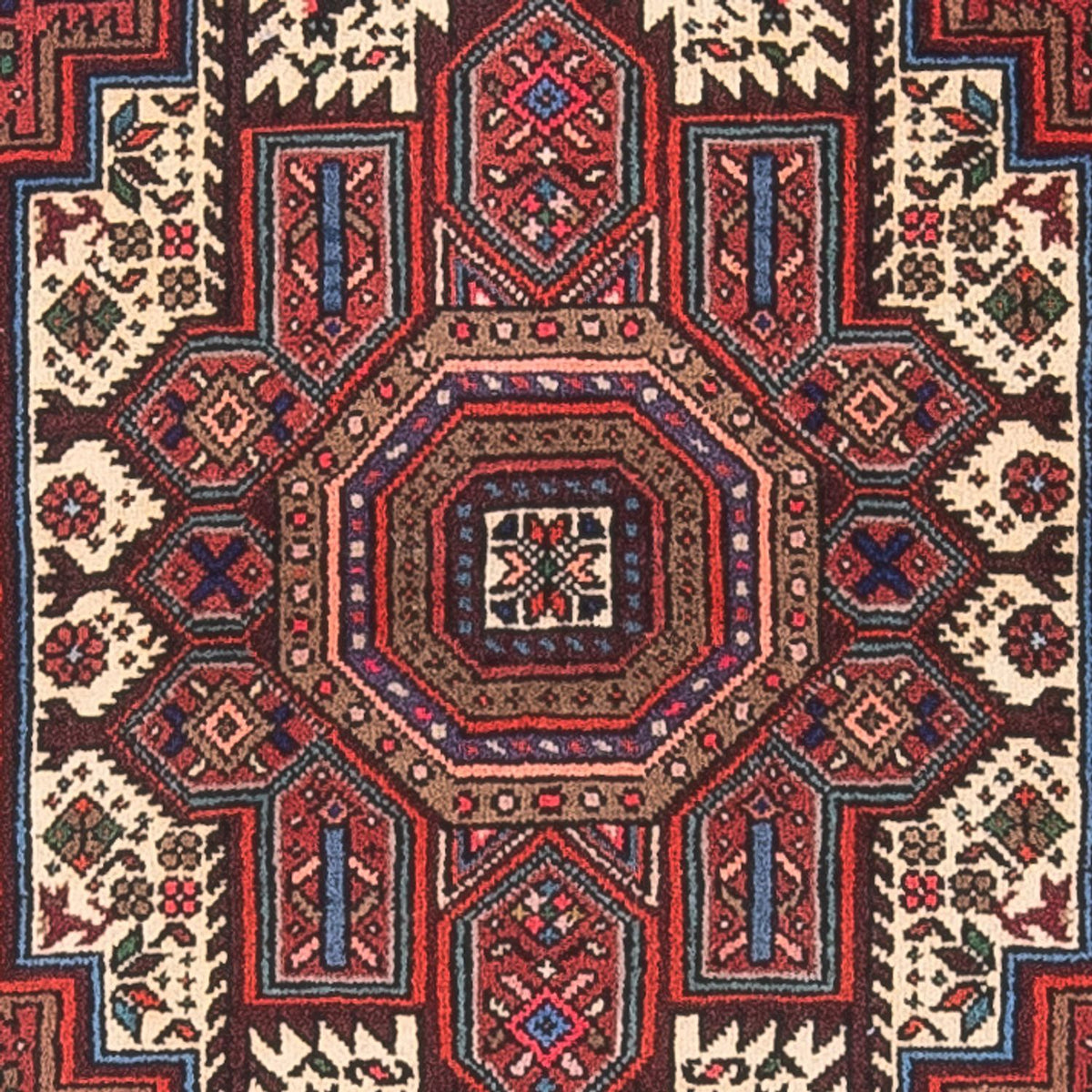Tapis persan - Nomadic - 133 x 74 cm - rouille