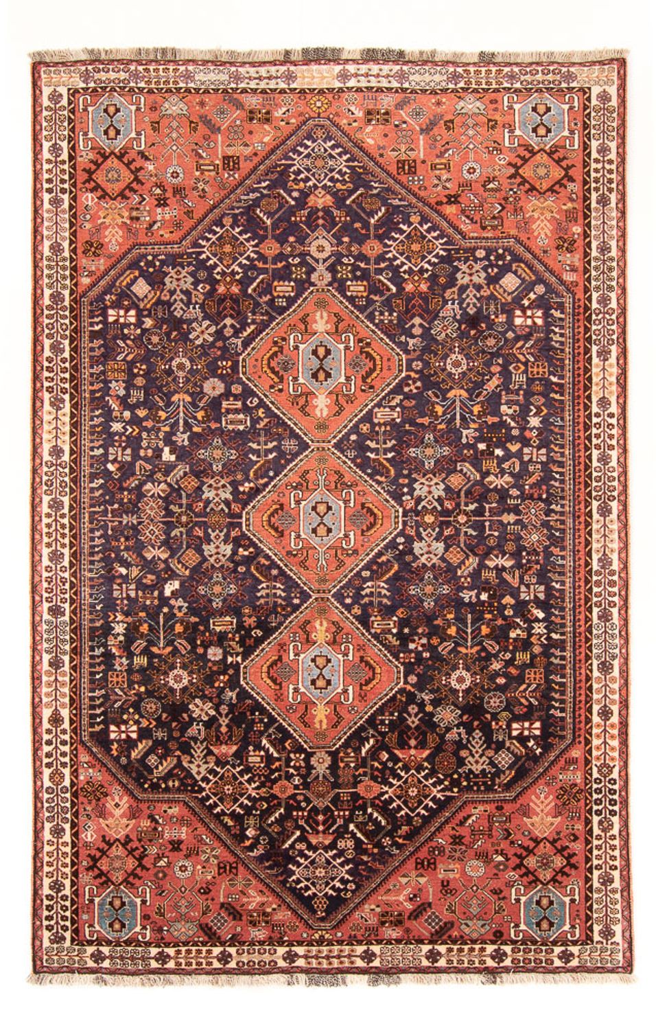 Tapis persan - Nomadic - 290 x 180 cm - bleu foncé