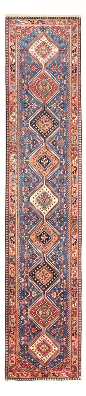 Tapis de couloir Tapis persan - Nomadic - 392 x 82 cm - bleu