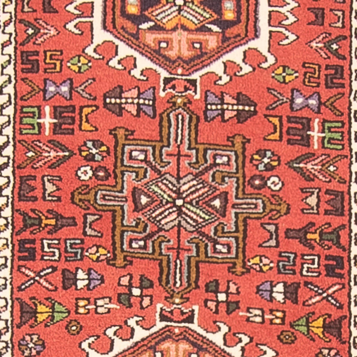 Tapis de couloir Tapis persan - Nomadic - 481 x 77 cm - rouge