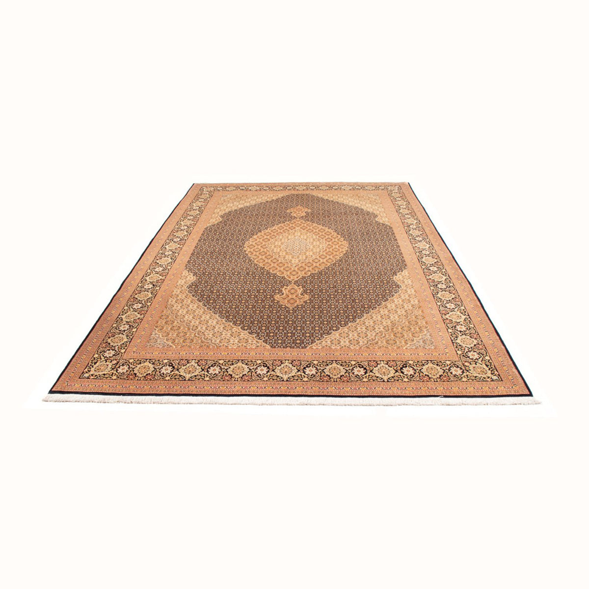 Tapis persan - Tabriz - Royal - 300 x 202 cm - bleu foncé