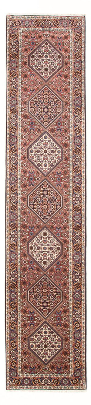 Tapis de couloir Tapis persan - Bidjar - 395 x 84 cm - rouge