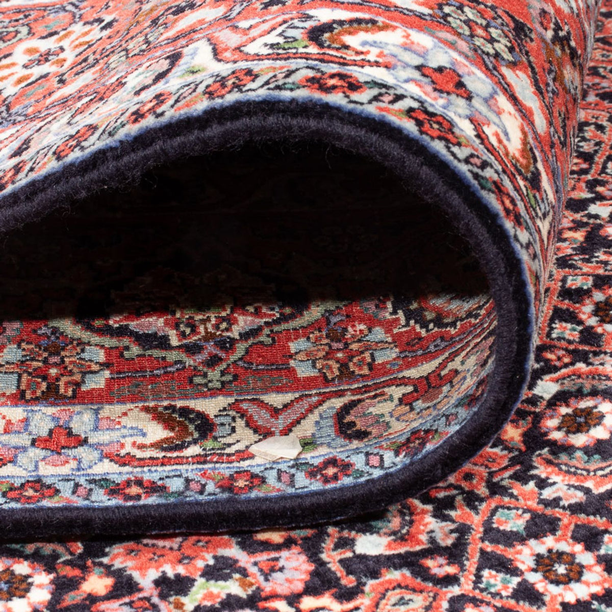 Tapis persan - Bidjar - 247 x 196 cm - bleu foncé