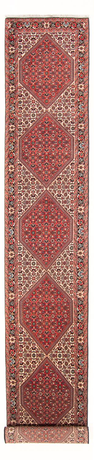 Tapis de couloir Tapis persan - Bidjar - 406 x 65 cm - beige