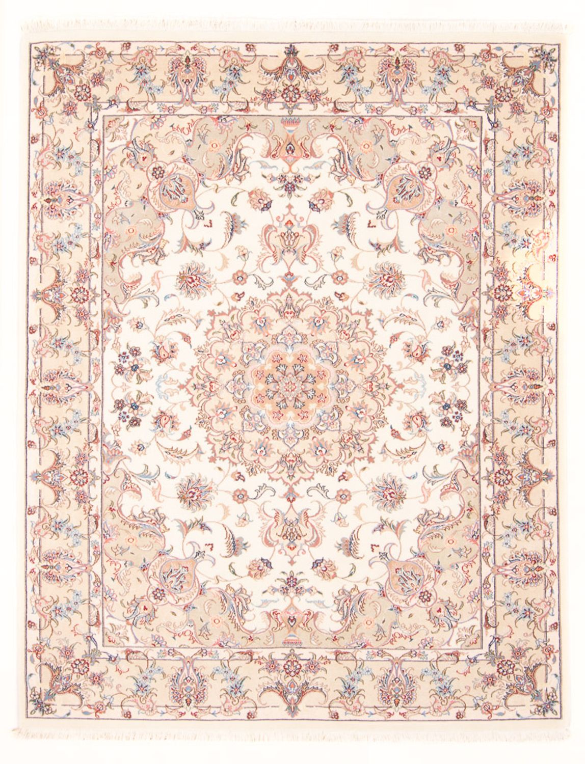 Tapis persan - Tabriz - Royal - 198 x 148 cm - crème
