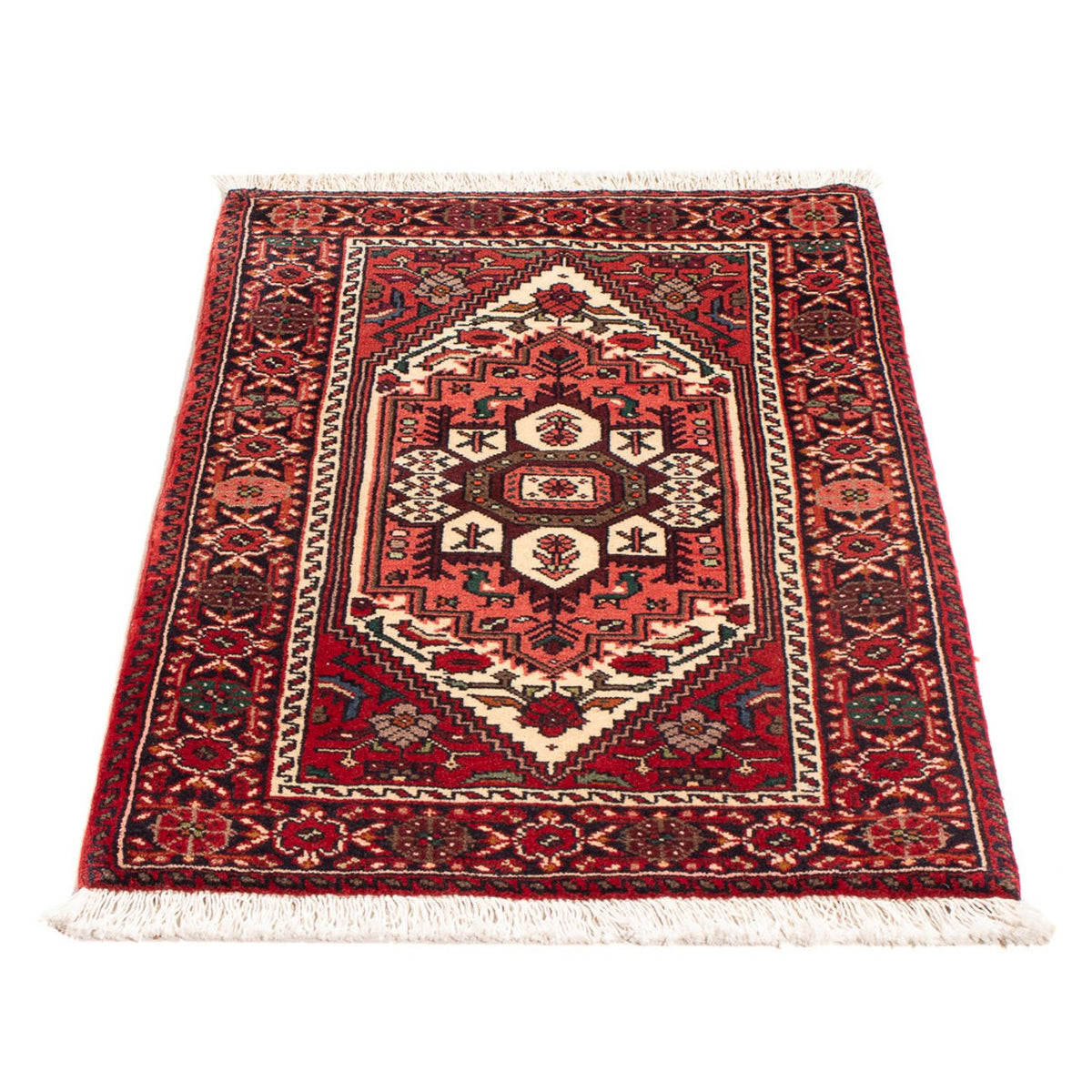 Tapis persan - Nomadic - 86 x 60 cm - rouge