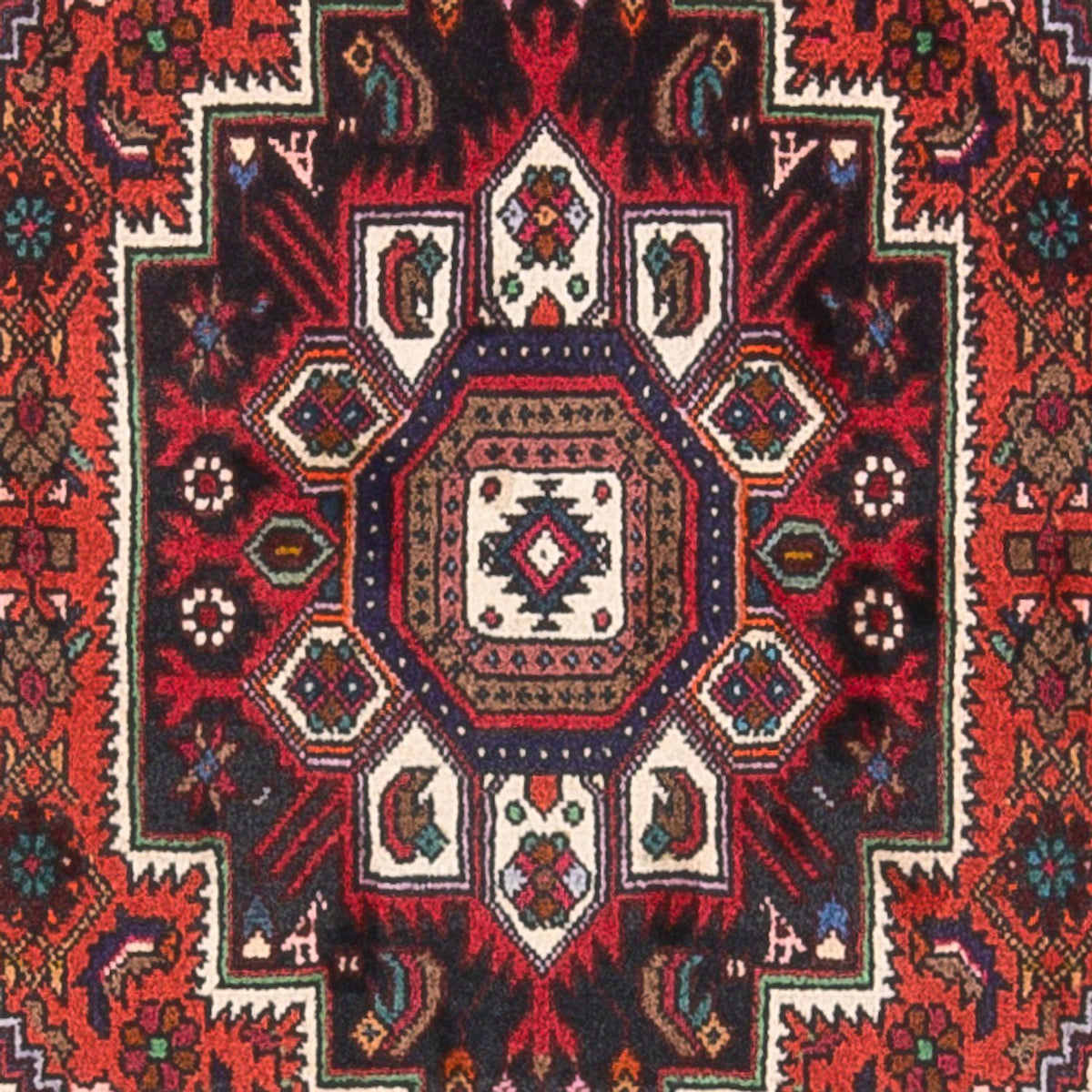 Tapis persan - Nomadic - 127 x 83 cm - rouge