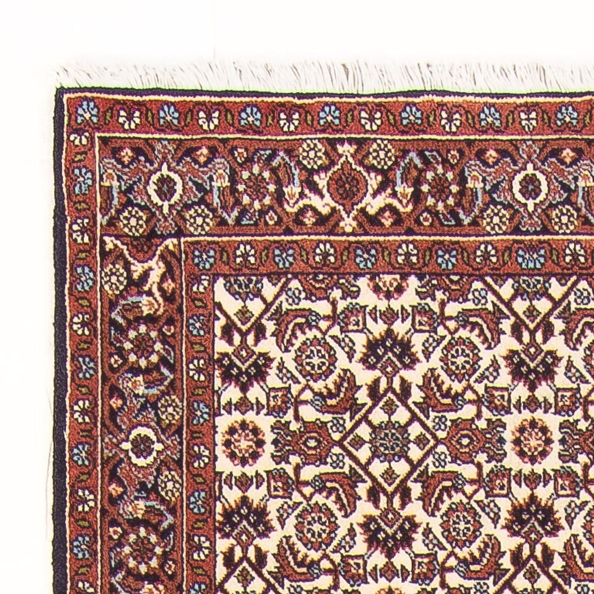 Tapis de couloir Tapis persan - Bidjar - 397 x 85 cm - crème