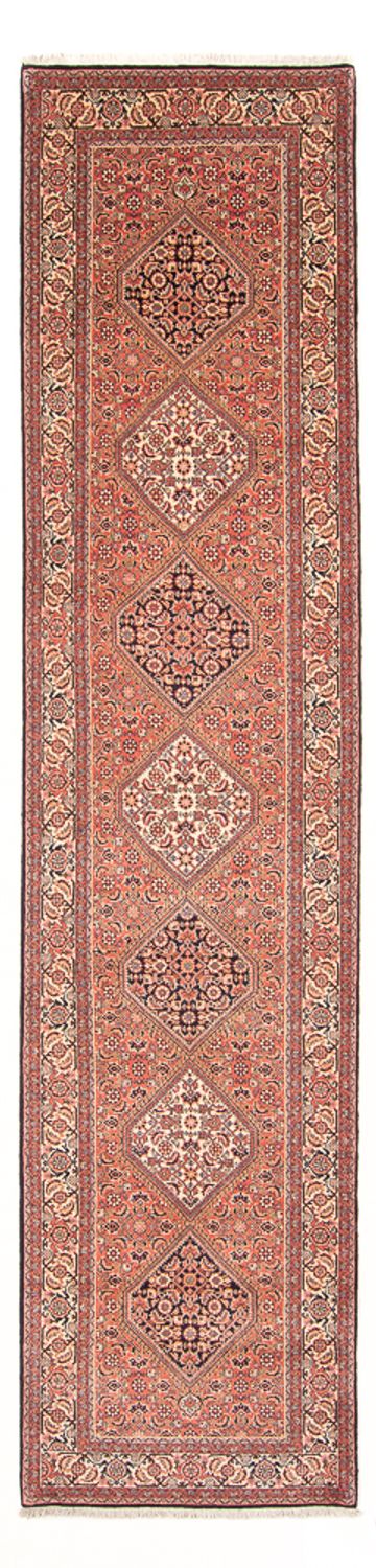 Tapis de couloir Tapis persan - Bidjar - 381 x 89 cm - rouge
