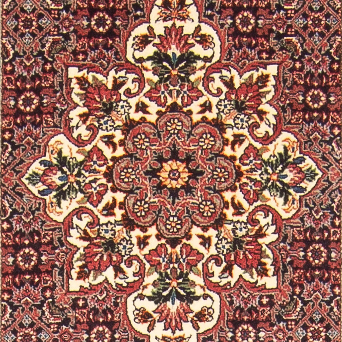 Tapis de couloir Tapis persan - Bidjar - 357 x 70 cm - bleu foncé