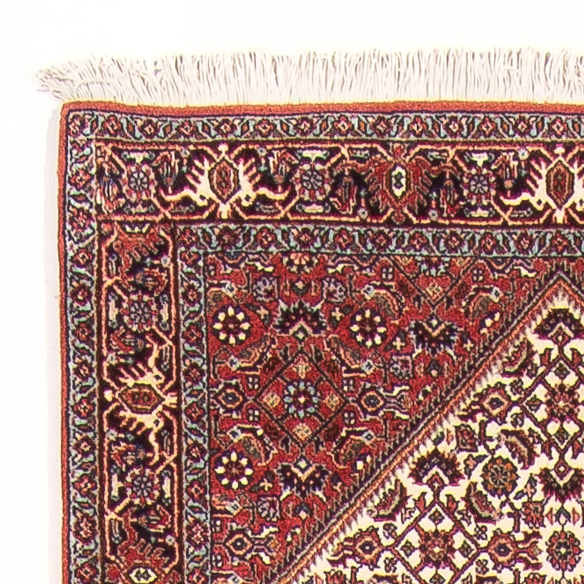 Tapis de couloir Tapis persan - Bidjar - 384 x 77 cm - rouge
