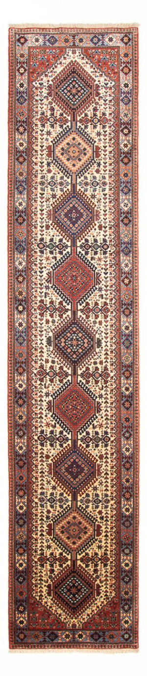 Tapis de couloir Tapis persan - Nomadic - 398 x 82 cm - crème