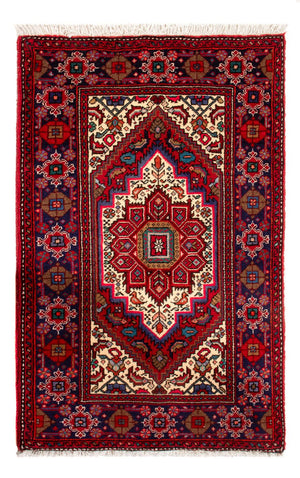 Tapis persan - Nomadic - 80 x 51 cm - rouge