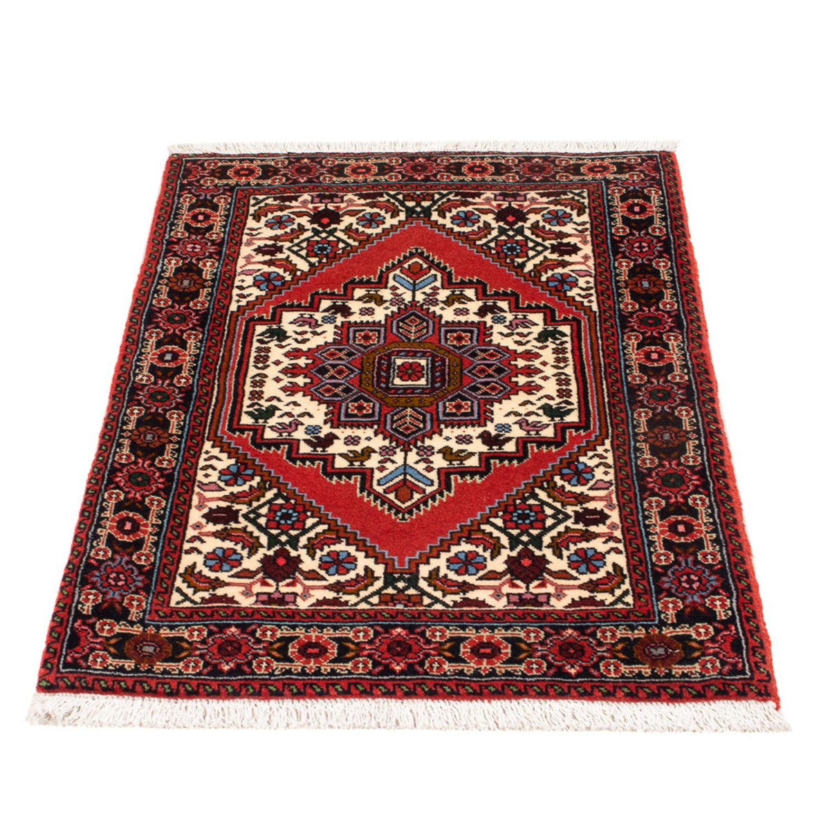 Tapis persan - Nomadic - 90 x 60 cm - rouge