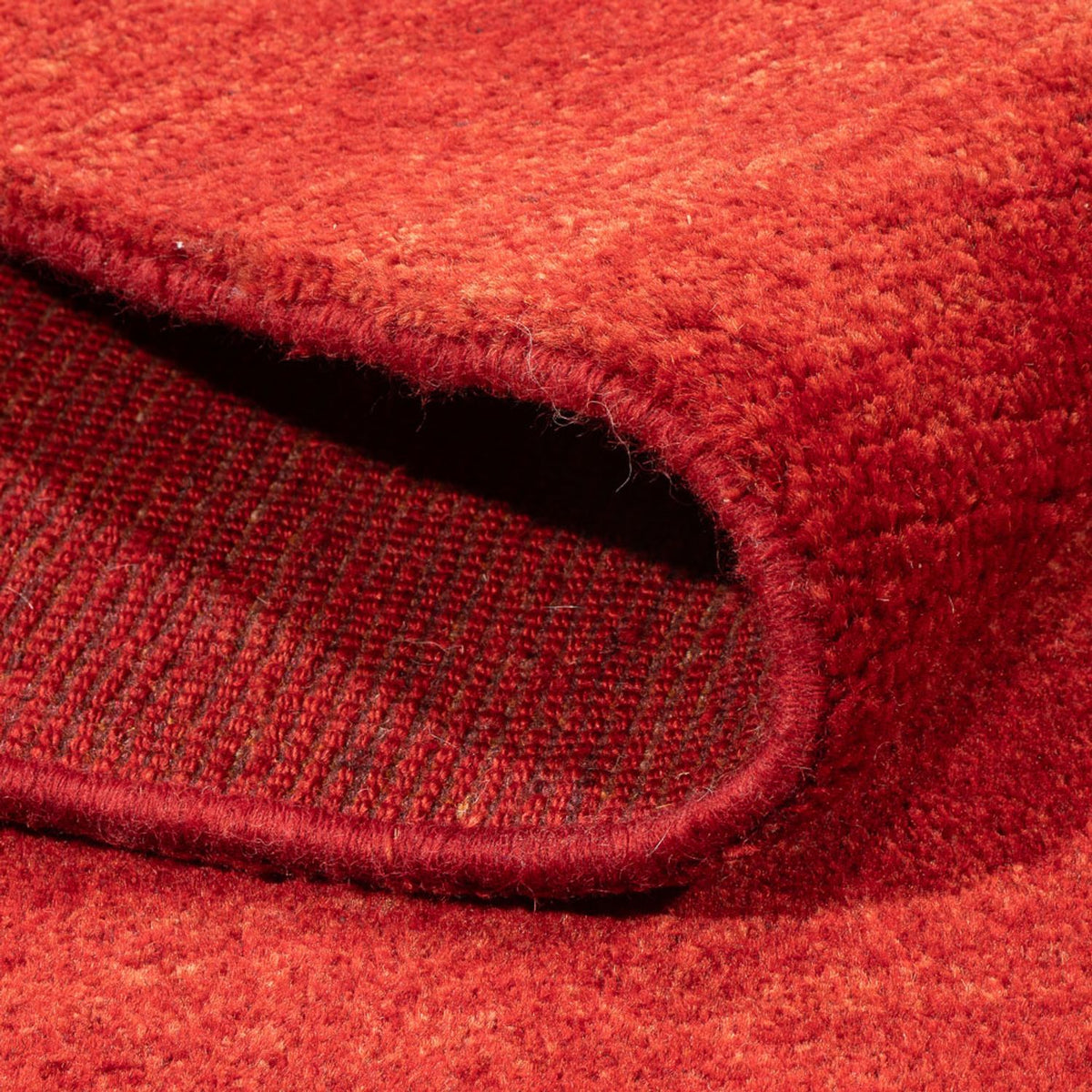 Tapis Gabbeh - Persan carré  - 168 x 168 cm - rouge