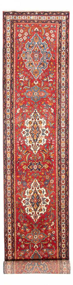 Tapis de couloir Tapis persan - Nomadic - 422 x 113 cm - crème