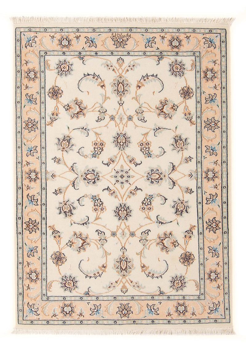 Tapis persan - Nain - Premium - 118 x 80 cm - crème