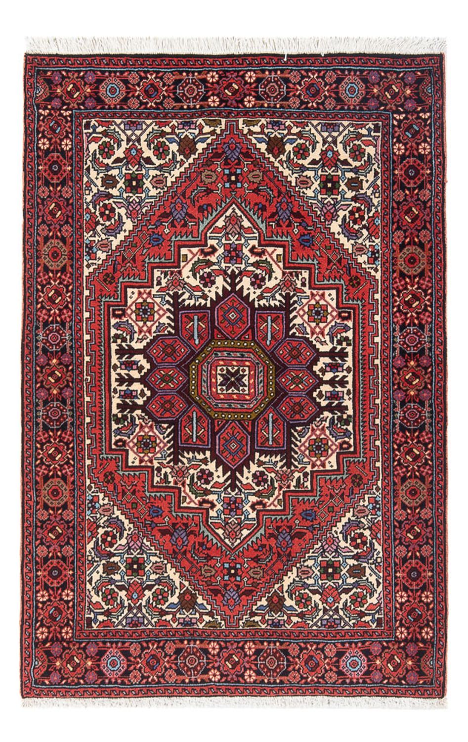 Tapis persan - Nomadic - 123 x 82 cm - rouge foncé
