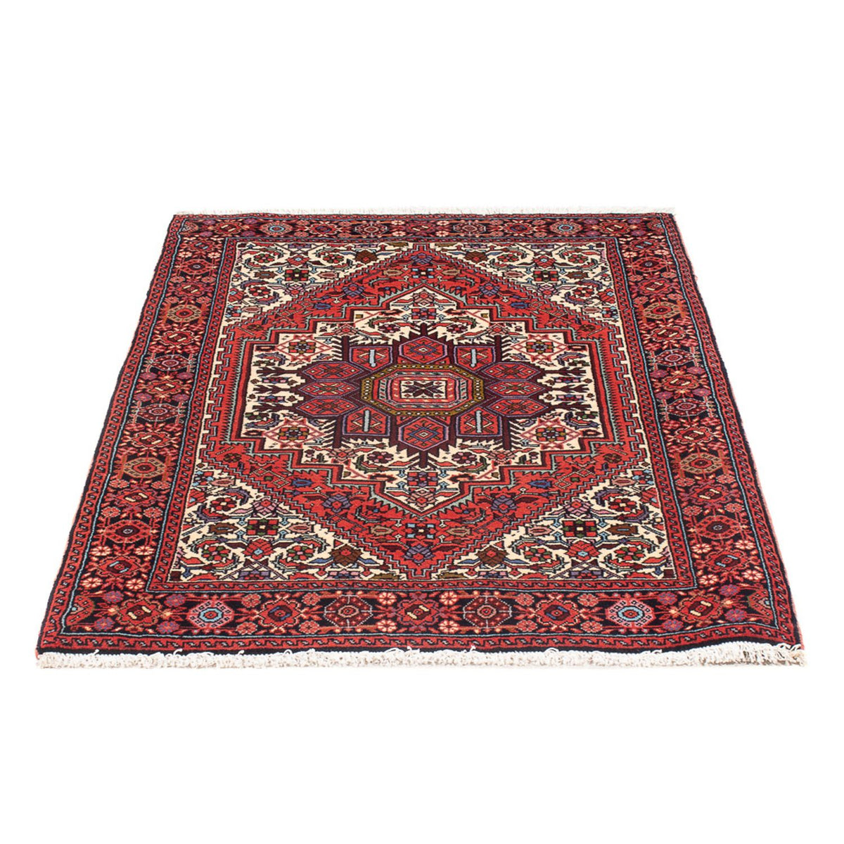 Tapis persan - Nomadic - 123 x 82 cm - rouge foncé