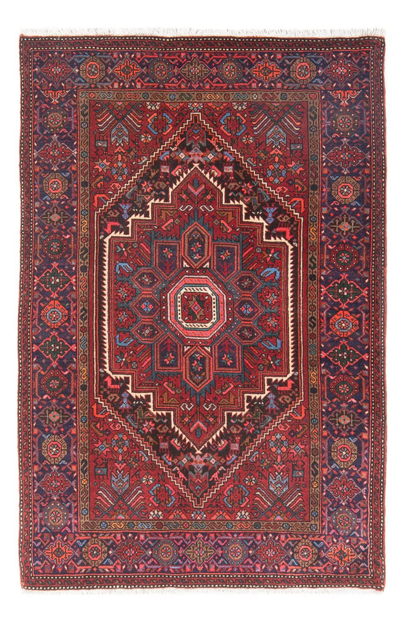 Tapis persan - Nomadic - 125 x 78 cm - rouge foncé
