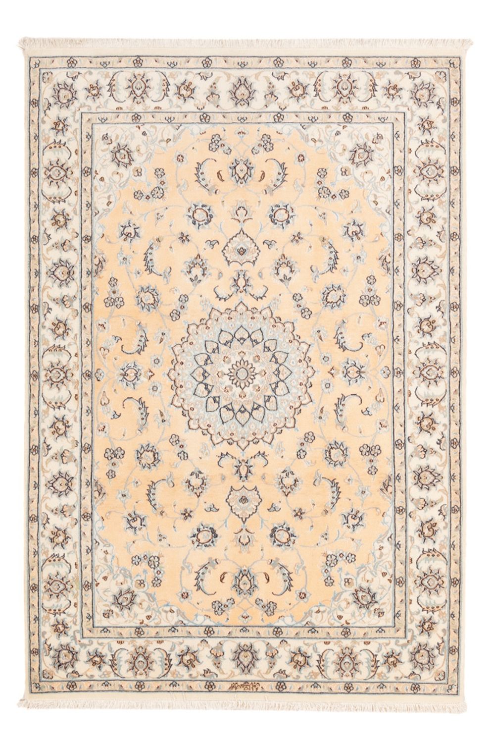 Tapis persan - Nain - Premium - 180 x 118 cm - beige clair