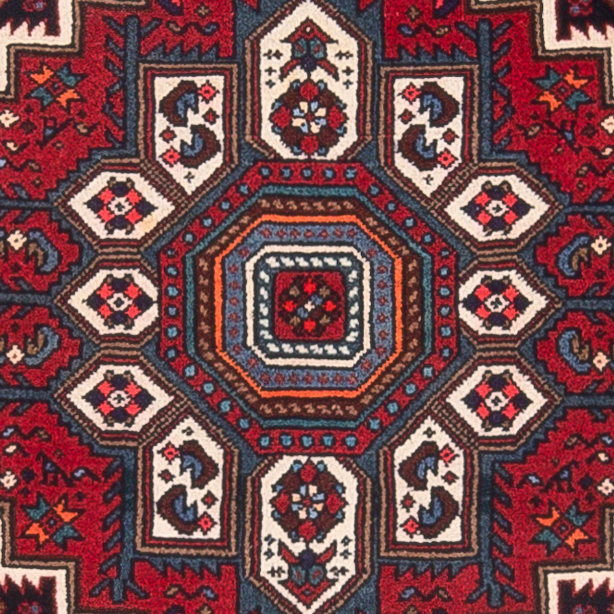 Tapis persan - Nomadic - 109 x 72 cm - rouge