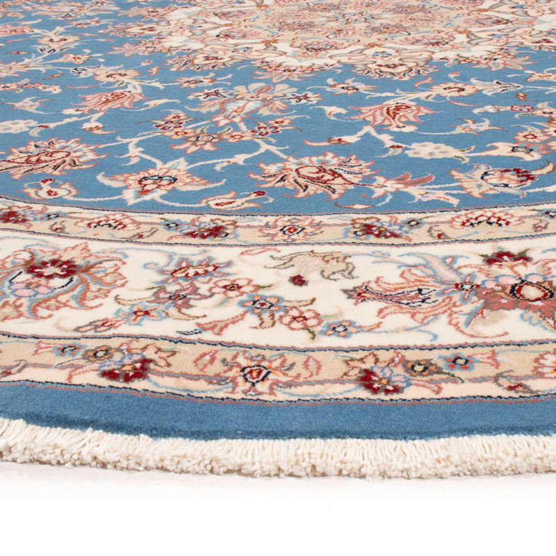 Tapis persan - Tabriz - Royal ronde  - 200 x 200 cm - bleu clair