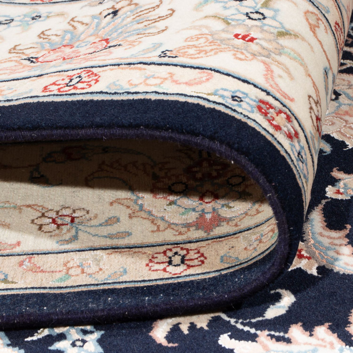 Tapis persan - Tabriz - Royal - 200 x 149 cm - bleu foncé