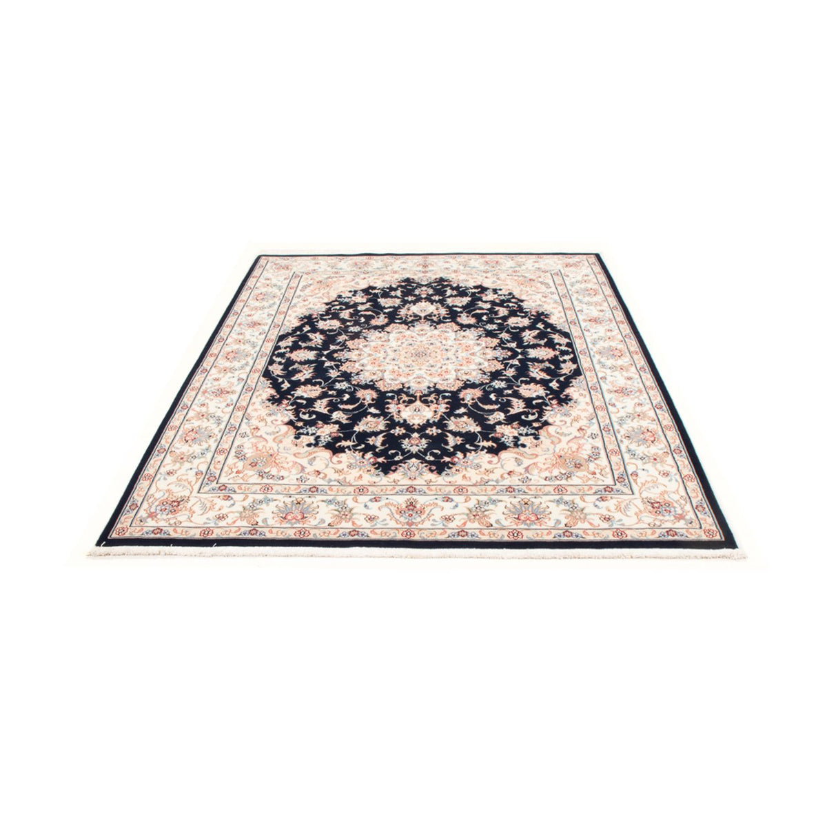 Tapis persan - Tabriz - Royal - 200 x 149 cm - bleu foncé