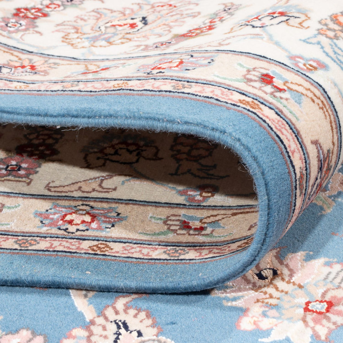 Tapis persan - Tabriz - Royal - 253 x 197 cm - bleu clair