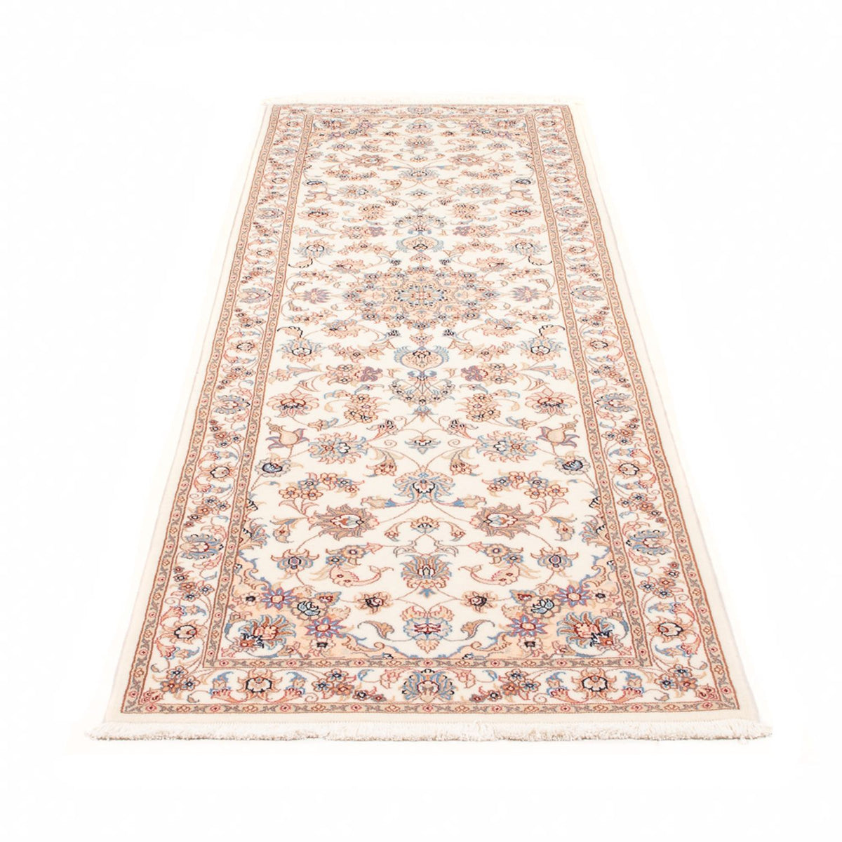 Tapis de couloir Tapis persan - Tabriz - Royal - 254 x 81 cm - crème